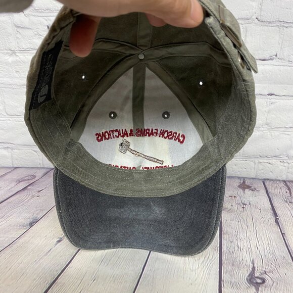 Vintage Hat Cap Strap Back Gray Carson Farms & Auctions LISTOWEL Ontario Canada - Picture 7 of 9